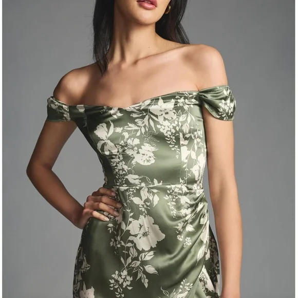 Reformation Genesis Silk Dress Sz6 Willow - Picture 2 of 7